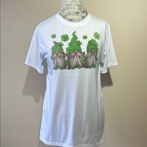 Shamrock T-Shirt, White & Green (Size Large)